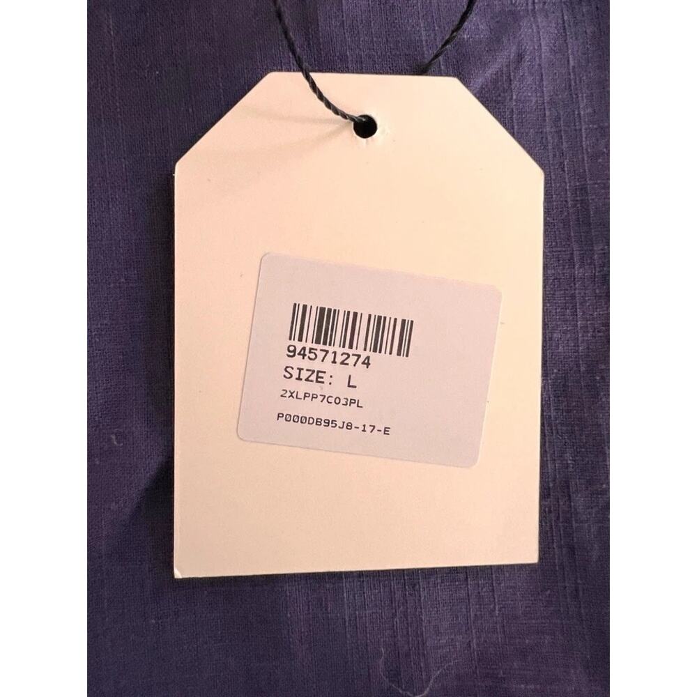 NWT Cellabie Large Navy Blue‎ Emboridered Long Sleeve Peasant Top Shirt Boho New - Picture 5 of 5